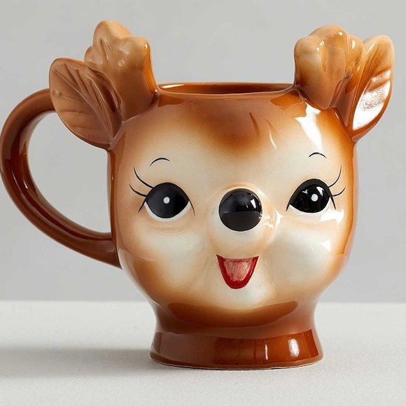 NWT Pottery Barn Cheeky Reindeer Mug - Picture 2 of 4